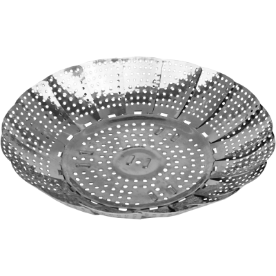Sita de gătit cu abur pentru legume, oțel inoxidabil, 23 cm, argintiu